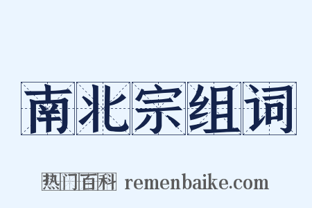 南北宗组词是什么意思的图片